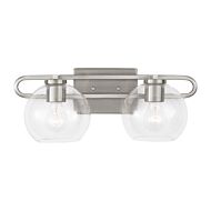 Codyn Two Light Bath Vanity in Brushed Nickel by Visual Comfort Studio