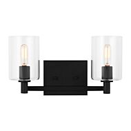 Fullton LED Bath Wall Sconce in Midnight Black by Visual Comfort Studio