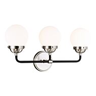 Sea Gull Cafe 3 Light Bathroom Vanity Light in Brushed Nickel