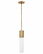 Hinkley Facet 1-Light Pendant In Heritage Brass