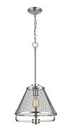 Z-Lite Iuka 1-Light Pendant Light In Brushed Nickel