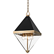 Hudson Valley Coltrane 4 Light 20 Inch Pendant Light in Aged Brass