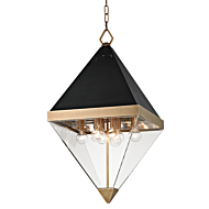 Hudson Valley Coltrane 8 Light Pendant Light in Aged Brass