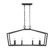 Lizabeth Eight Light Chandelier in Matte Black by Millennium