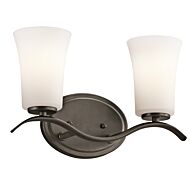 Kichler Armida 2 Light Bathroom Vanity Light in Olde Bronze