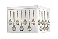 Z-Lite Oberon 4-Light Flush Mount Ceiling Light In Chrome 