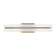 Dex 2-Light Bathroom Vanity Light in Satin Brass