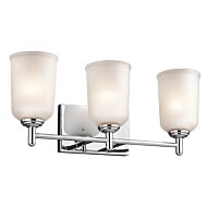 Kichler Shailene 3 Light 3 Arm Bathroom Vanity Light in Chrome