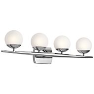 Kichler Jasper 4 Light Bathroom Vanity Light in Chrome