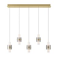 Rola 10-Light LED Pendant in Brushed Gold