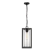 Wheatland One Light Outdoor Hanging Lantern in Powder Coat Black by Millennium