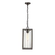 Wheatland One Light Outdoor Hanging Lantern in Powder Coat Bronze by Millennium