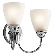 Jolie Two Light Bath in Chrome by Kichler