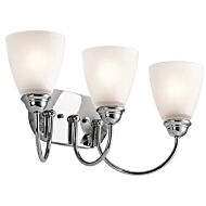 Kichler Jolie 3 Light 3 Arm Bathroom Vanity Light in Chrome