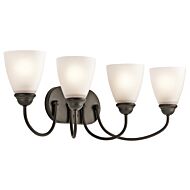 Jolie 4-Light LED Bathroom Vanity Light in Olde Bronze