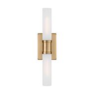 Keaton Two Light Bath Vanity in Satin Brass by Visual Comfort Studio