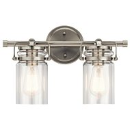 Kichler Brinley 2 Light Bathroom Vanity Light in Brushed Nickel