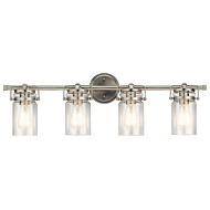 Kichler Brinley 4 Light Bathroom Vanity Light in Brushed Nickel