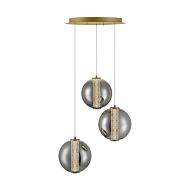 Atomo 3-Light LED Pendant in Gold