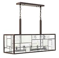 Hinkley Mondrian 5-Light Linear Chandelier In Buckeye Bronze