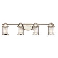 Kichler Ashland Bay 4 Light Bathroom Vanity Light in Polished Nickel