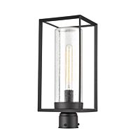 Wheatland One Light Outdoor Lantern in Powder Coat Black by Millennium