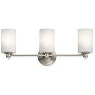 Kichler Joelson 3 Light Bathroom Vanity Light in Brushed Nickel