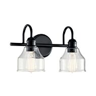 Avery Two Light Bath in Black by Kichler