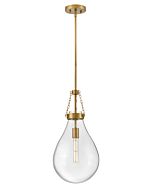 Eloise 1-Light Small Pendant in Lacquered Brass