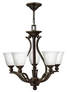 Hinkley Bolla 5-Light Pendant In Olde Bronze With Opal Glass