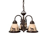 Bryce 3-Light LED Fan Kit or Chandelier in Burnished Bronze