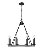 Florence 8-Light Chandelier in Matte Black