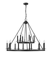 Florence 18-Light Chandelier in Matte Black