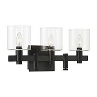 Decato 3-Light Wall Light in Black