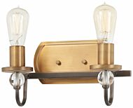 Minka Lavery Safra 2 Light Bathroom Vanity Light in Harvard Court Bronze