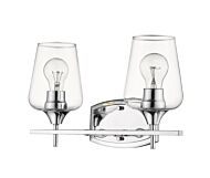 Z-Lite Joliet 2-Light Bathroom Vanity Light In Chrome