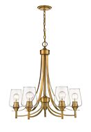 Z-Lite Joliet 5-Light Chandelier In Olde Brass