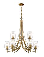 Z-Lite Joliet 9-Light Chandelier In Olde Brass