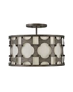 Hinkley Carter 3-Light Semi-Flush Ceiling Light In Weathered Bronze