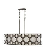 Hinkley Carter 6-Light Linear Chandelier In Weathered Bronze