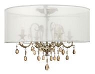 Hinkley Carlton 4-Light Semi-Flush Ceiling Light In Silver Leaf