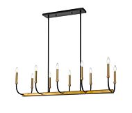 Z-Lite Haylie 10-Light Chandelier In Matte Black With Olde Brass