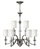 Hinkley Sussex 9-Light Chandelier In Brushed Nickel