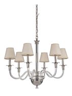 Craftmade Gallery Deran 6 Light Chandelier in Polished Nickel