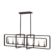 Hinkley Quentin 8-Light Linear Chandelier In Aged Zinc