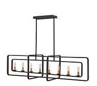 Hinkley Quentin 8-Light Linear Chandelier In Buckeye Bronze