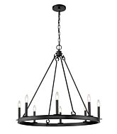 Z-Lite Barclay 8-Light Chandelier In Matte Black