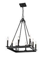 Z-Lite Barclay 8-Light Chandelier In Matte Black