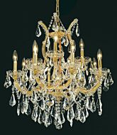 Maria Theresa 13-Light Chandelier in Gold