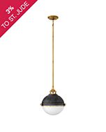 Hinkley Fletcher 2-Light Pendant In Aged Zinc